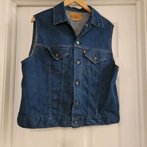 Vintage Levi's Orange Tab Denim Jean Vest size 40